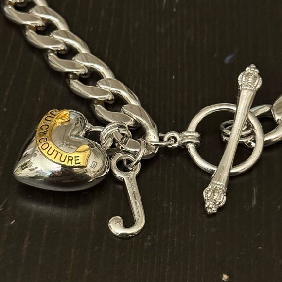 Juicy Couture Silver Charm Chain Necklace NEW - Picture 5 of 5